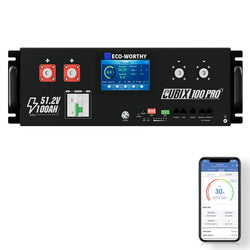 ECO-WORTHY Cubix 100 Pro | 48V 100AH Server Rack Battery | Bluetooth & WiFi | Low-Temp Charge | 10 Years Warranty