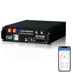ECO-WORTHY Cubix100 48V 100Ah Server Rack Battery | Bluetooth & WiFi | 10 Years Warranty | UL9540 | UL1973 | UL9540A | CEC Listed